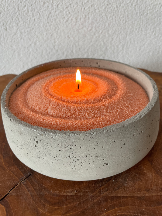 Kerzensand peach inkl. Dochte