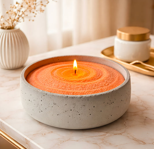 Kerzensand peach inkl. Dochte