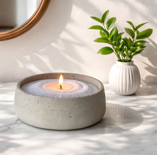 Kerzensand grau inkl. Dochte